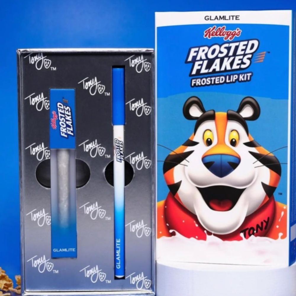 Glamlite x Frosted Flakes Frosted Lip Kit Lipgloss & Lip Liner Duo Set BNIB